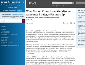 Wine Market Council and GuildSomm Announce Strategic Partnership
