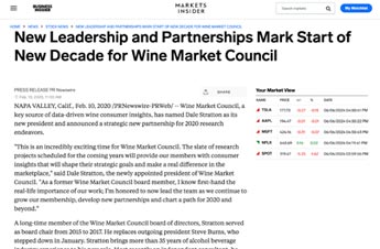 New Leadership and Partnerships Mark Start of New Decade for Wine Market Council