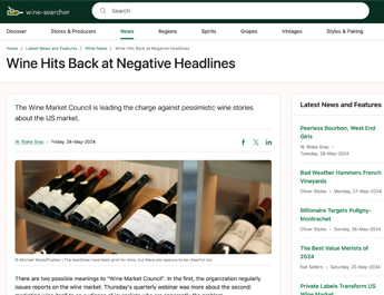 Wine Hits Back at Negative Headlines