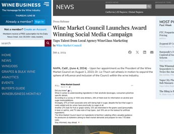 Wine Market Council Launches Award Winning Social Media Campaign